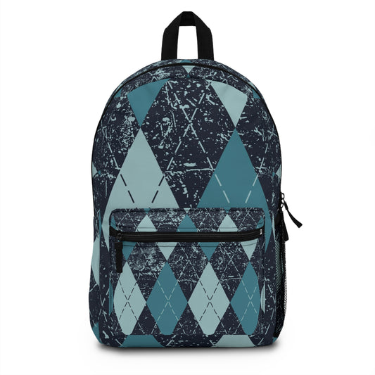 Argyle Print Backpack