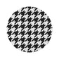 Houndstooth Print Round Rug