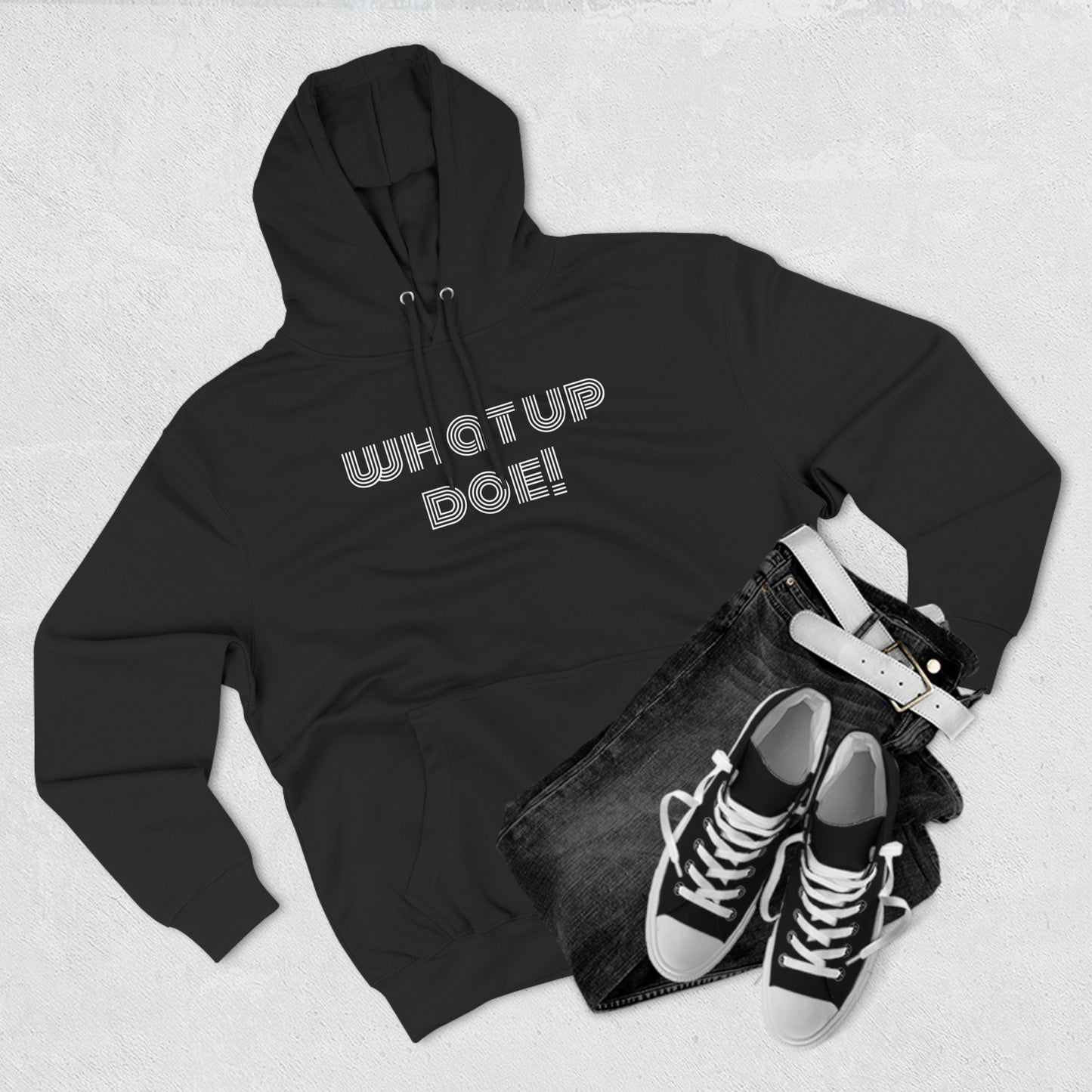 What Up Doe! 313 DET Three-Panel Fleece Hoodie