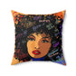 Afro Sista Spun Polyester Square Pillow