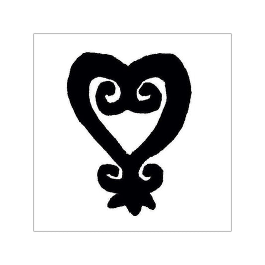 Sankofa Heart Square Vinyl Stickers