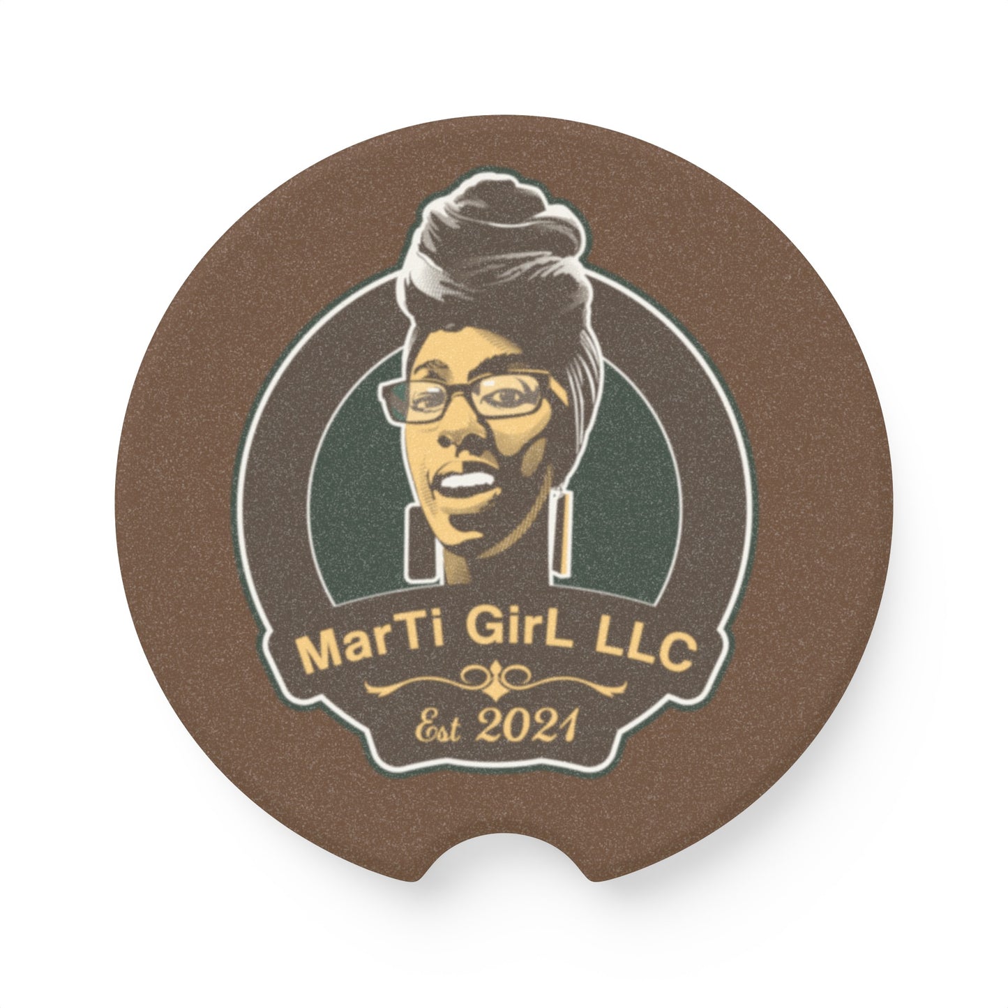 MarTi GirL Logo Soapstone Car Coaster