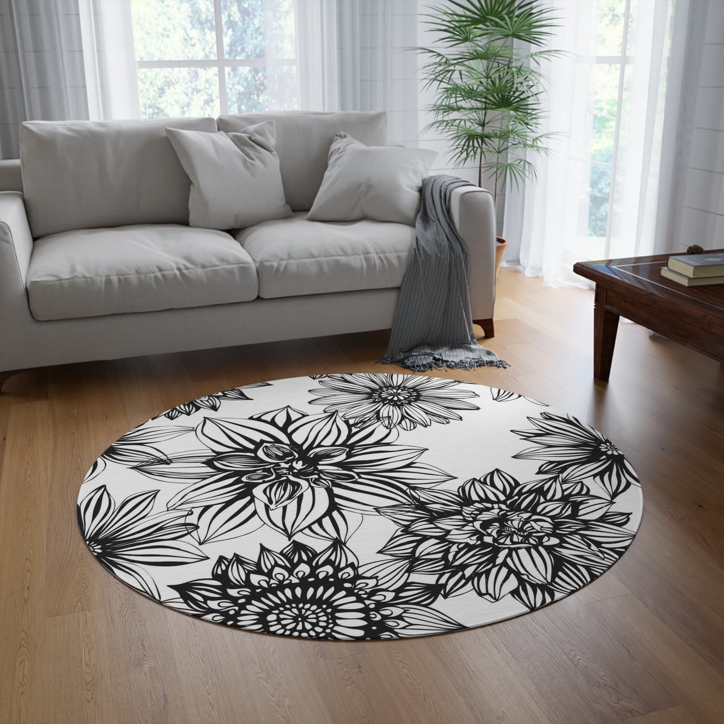 Flower Power Round Rug