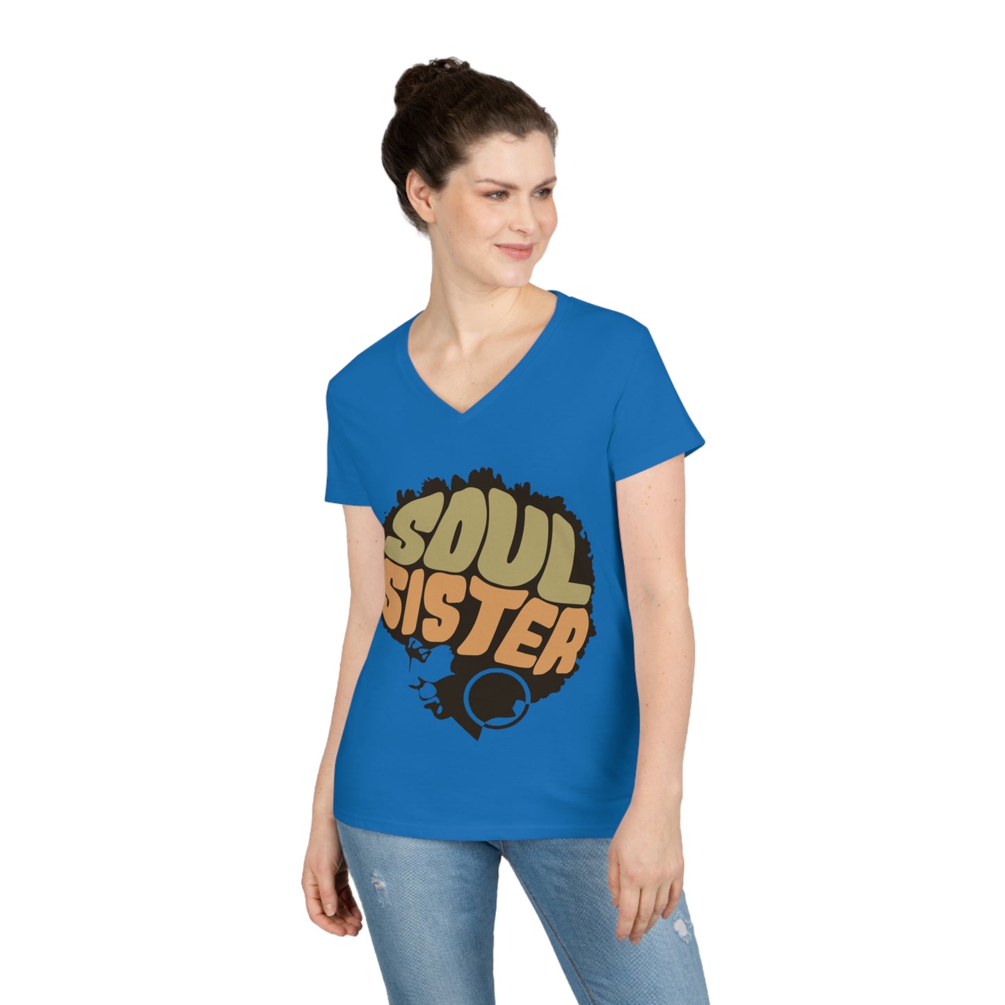 Soul Sista Ladies' V-Neck T-Shirt