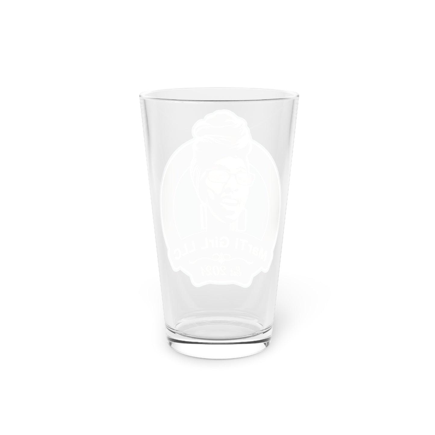 MarTi GirL Logo Pint Glass, 16oz