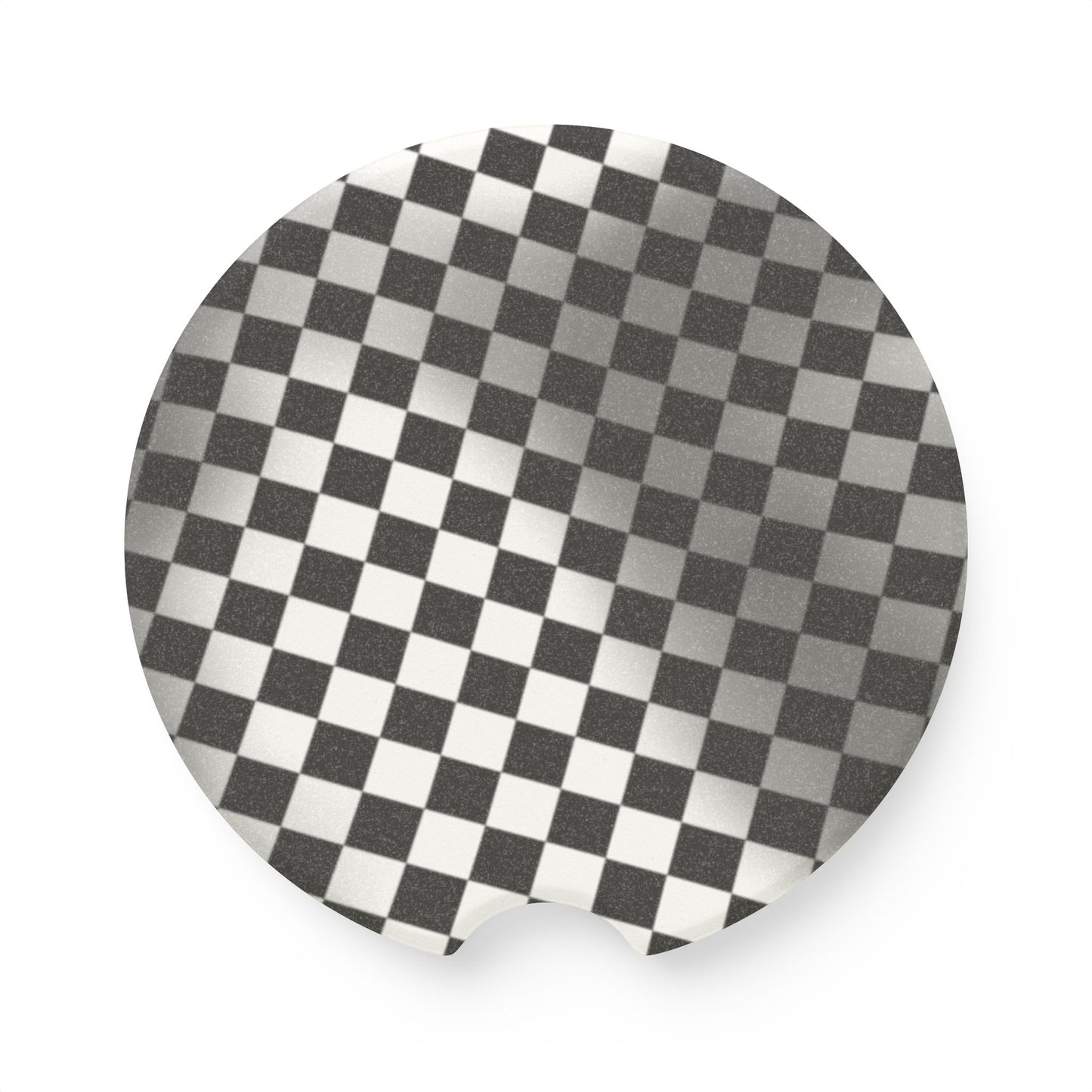 Checkered Soapstone Car Coaster