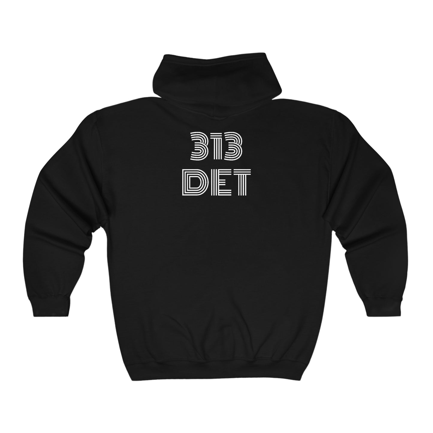 What Up Doe! 313 DET Unisex Heavy Blend™ Full Zip Hooded Sweatshirt