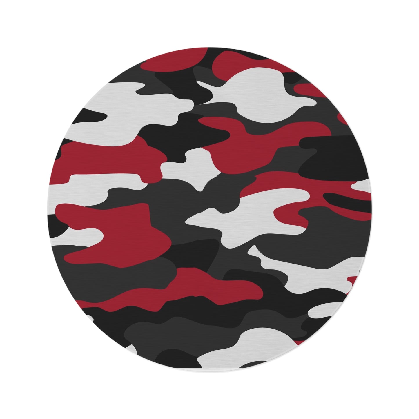 I Love Red Camo Too Round Rug