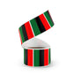 Red Black Green Square Sticker Label Rolls