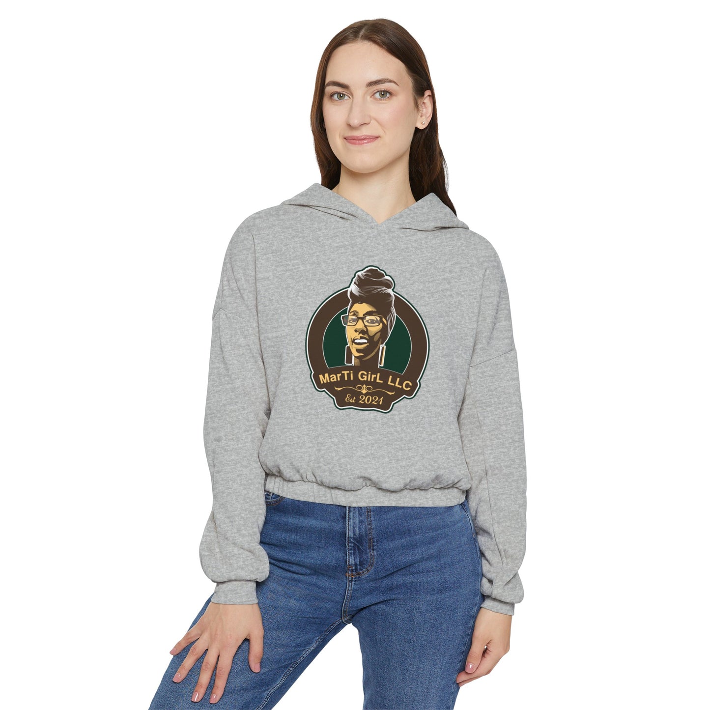 MarTi GirL Logo Women's Cinched Bottom Hoodie