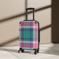 Pink Plaid Suitcase