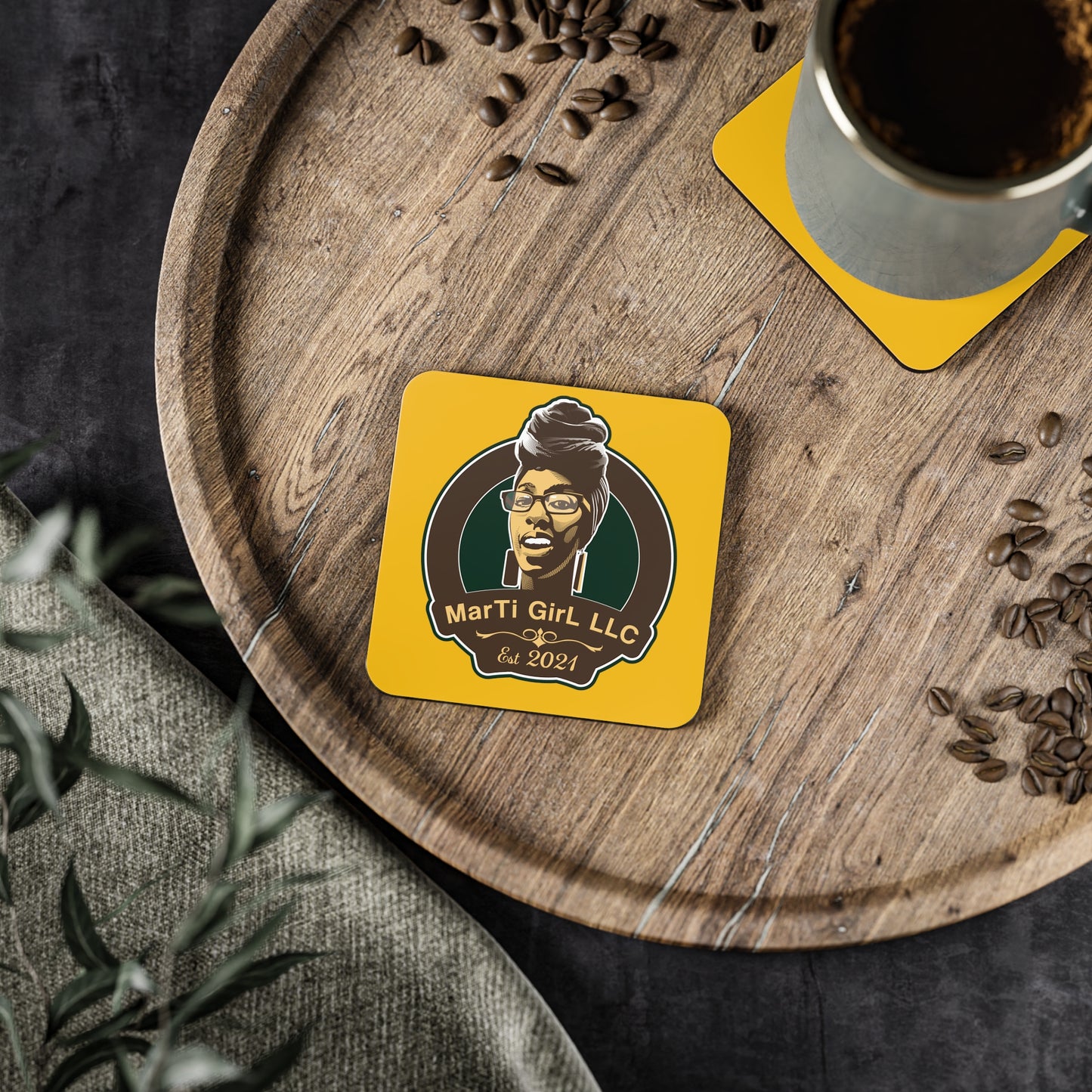 MarTi GirL Logo Coasters