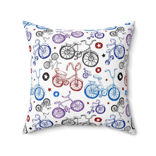 Bike Life Spun Polyester Square Pillow