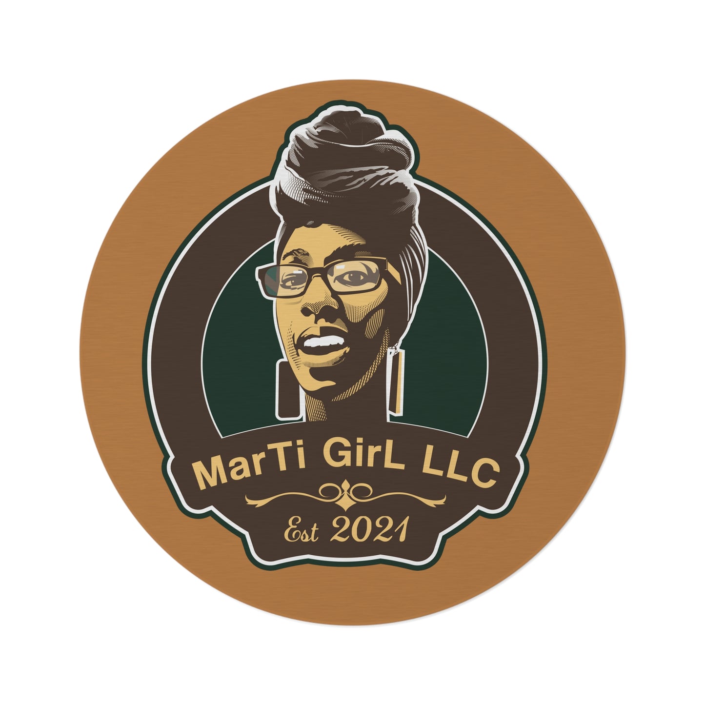 MarTi GirL Logo Round Rug