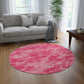 I Love Pink Camo Too Round Rug