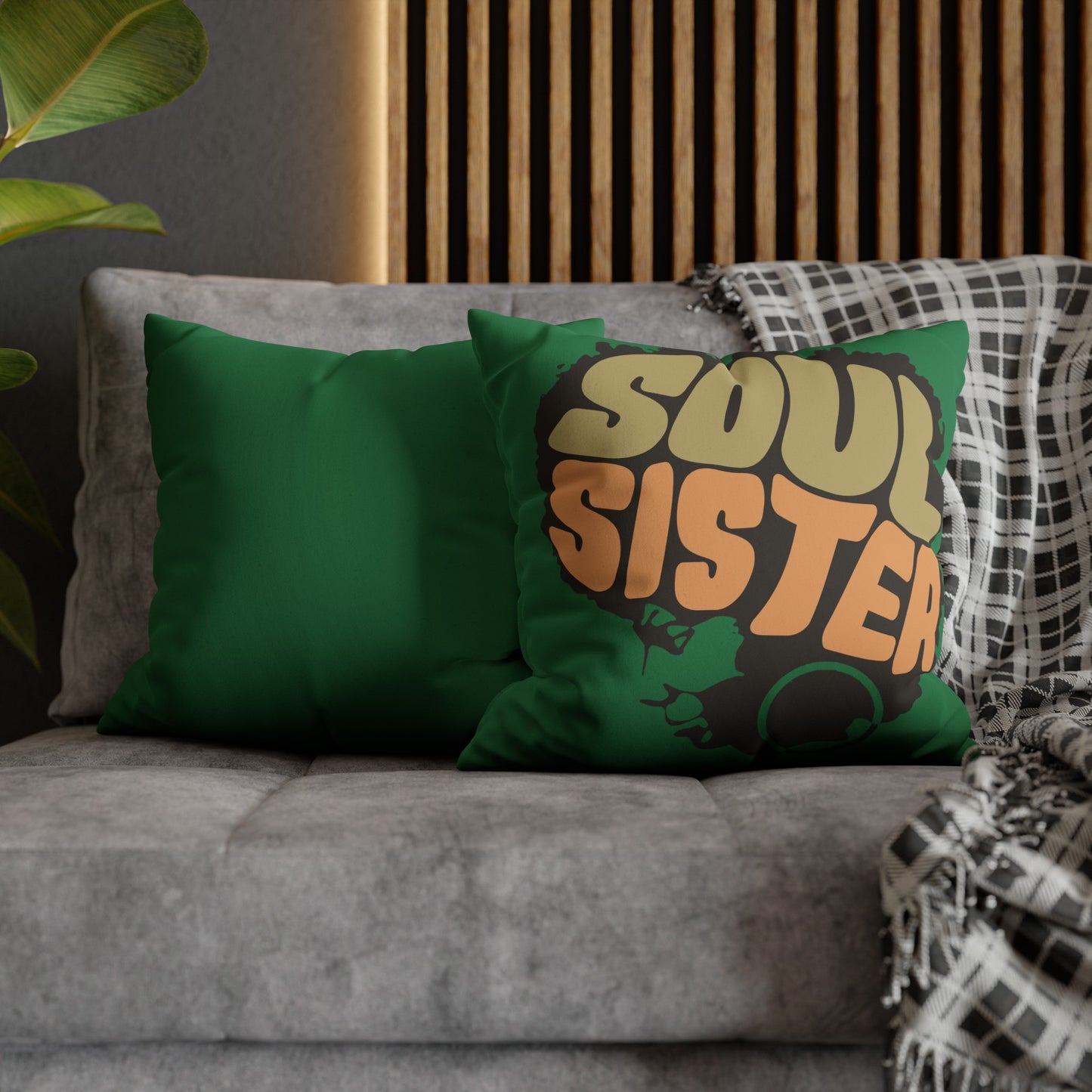 Soul Sista Faux Suede Square Pillowcase