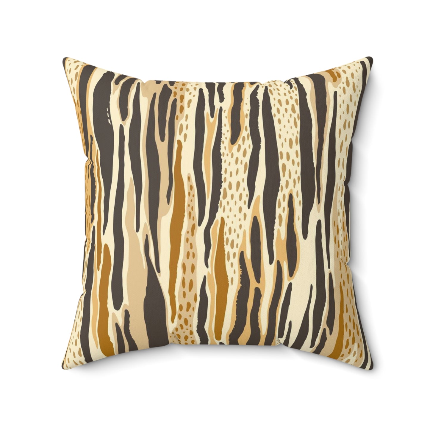 African Prints Accent Spun Polyester Square Pillow