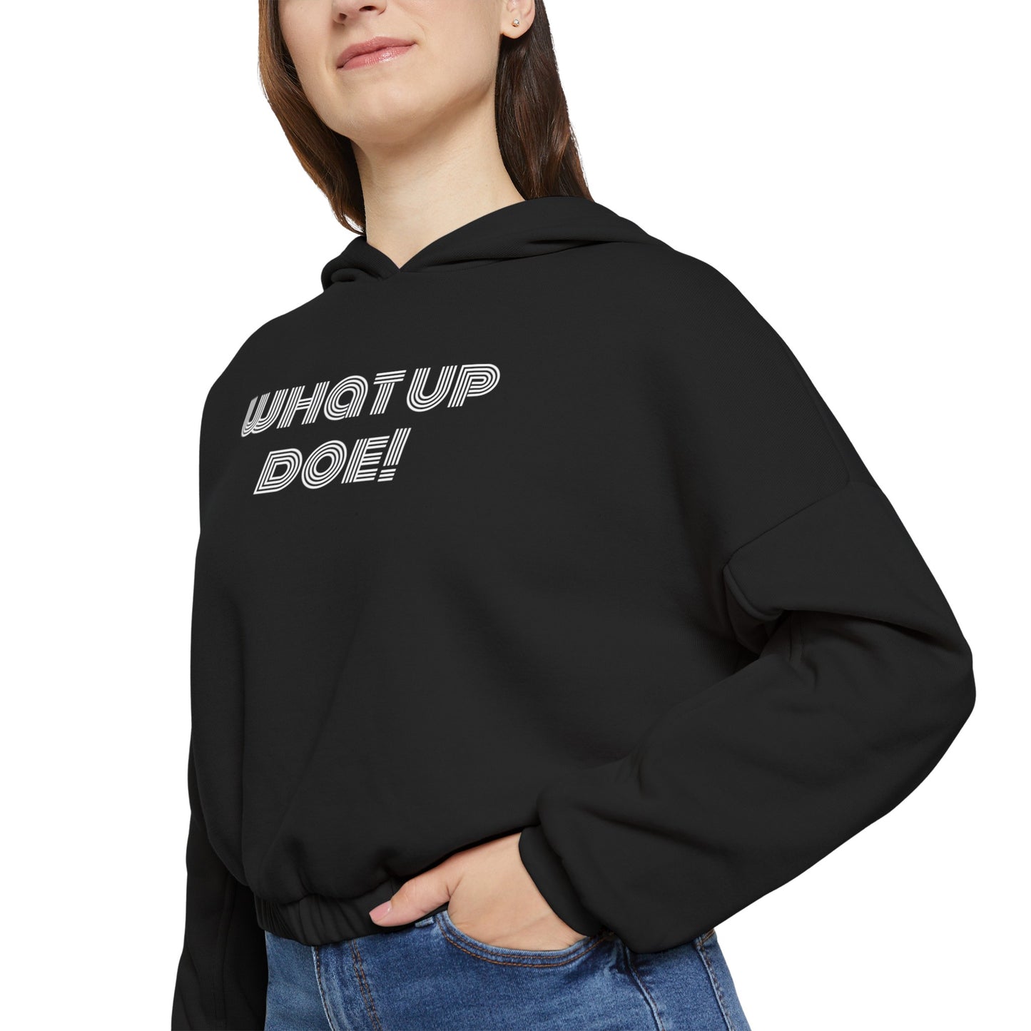 What Up Doe 313 DET Women's Cinched Bottom Hoodie