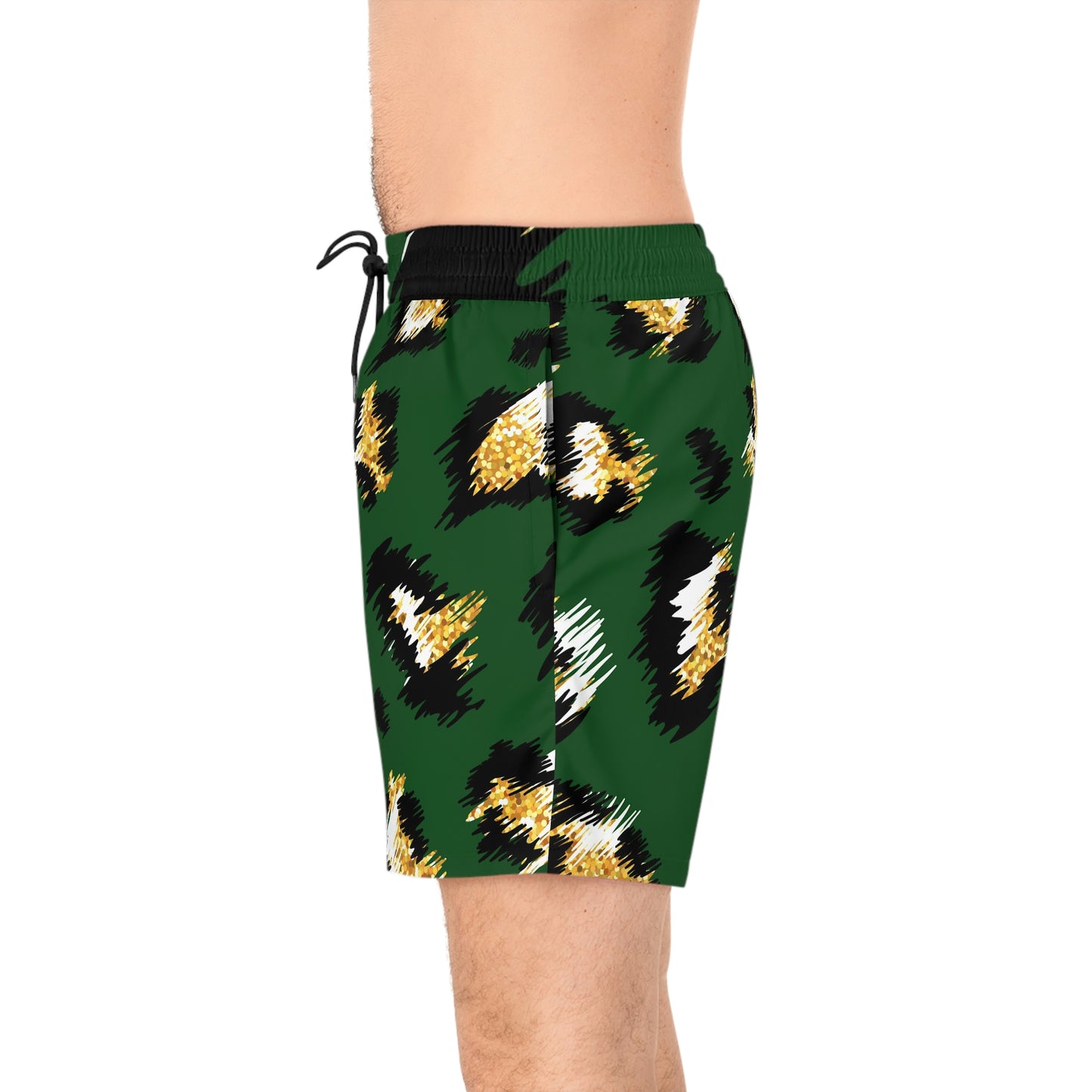 African Print Men's Mid-Length Swim Shorts (AOP)