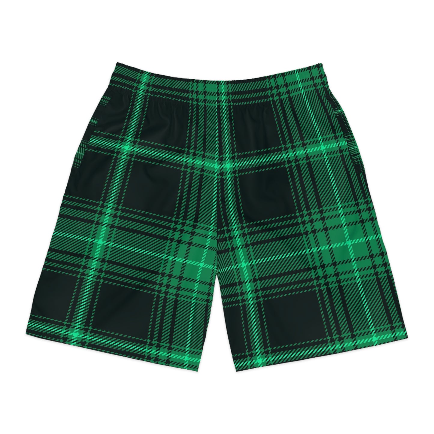 Plaid Men's Jogger Shorts (AOP)