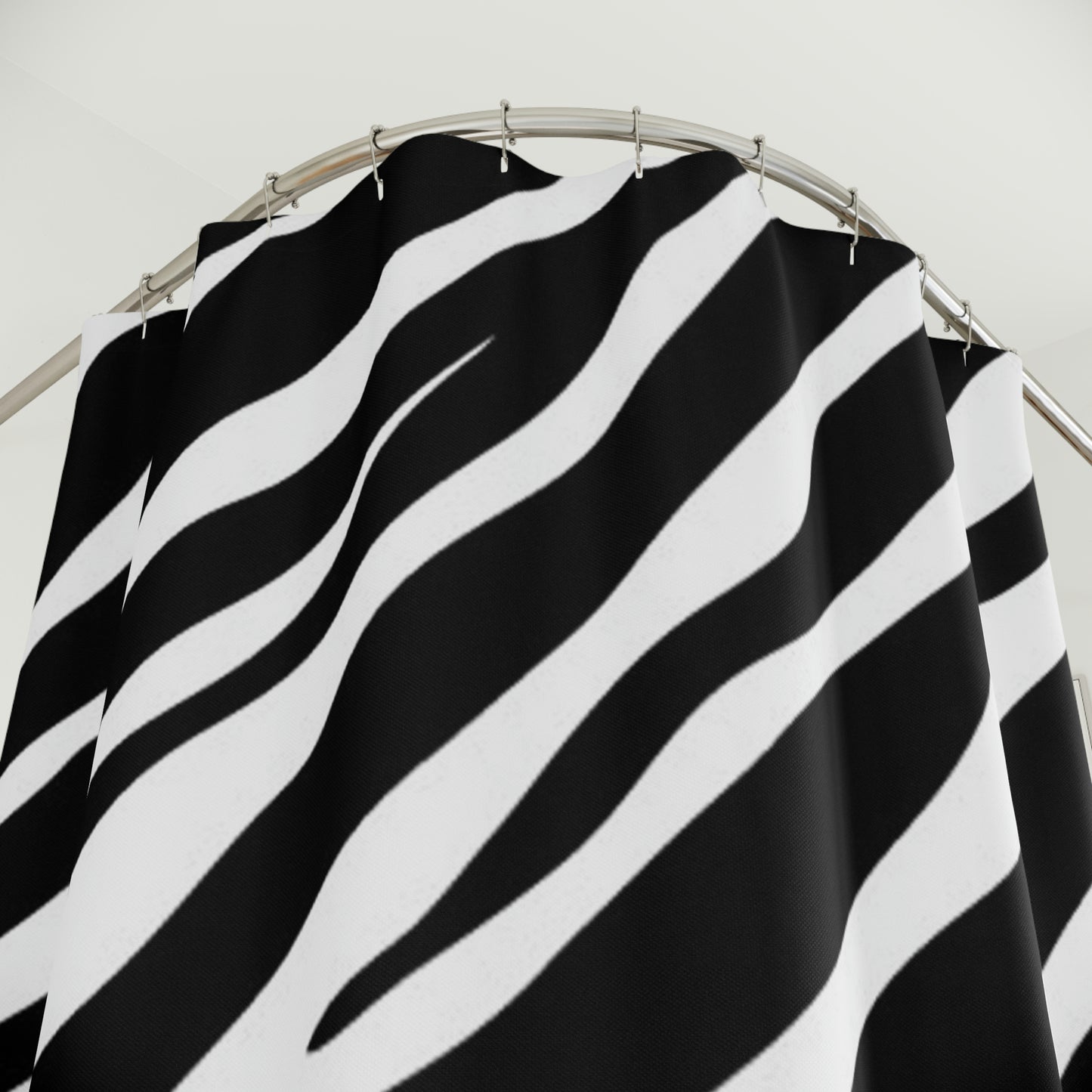 Zebra Stripes Polyester Shower Curtain