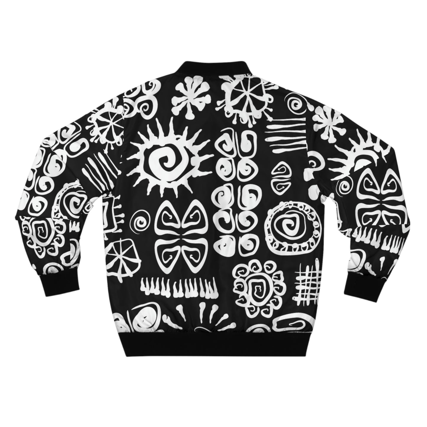 African Symbols Print Men's Bomber Jacket (AOP)