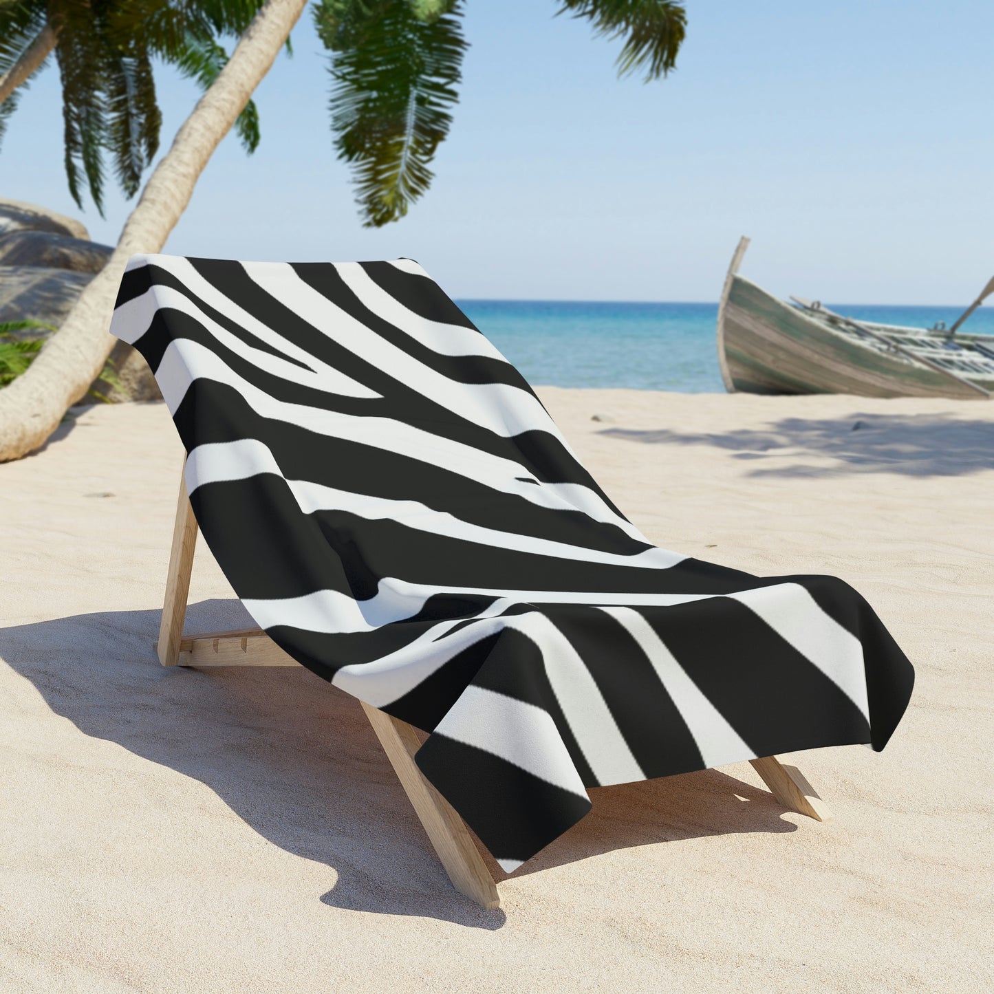 Zebra Print Beach Towel