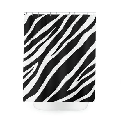 Zebra Stripes Polyester Shower Curtain