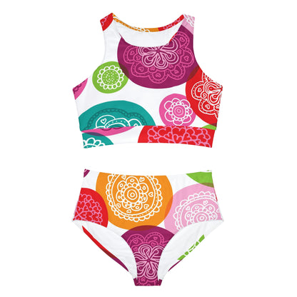 Flowers Sporty Bikini Set (AOP)