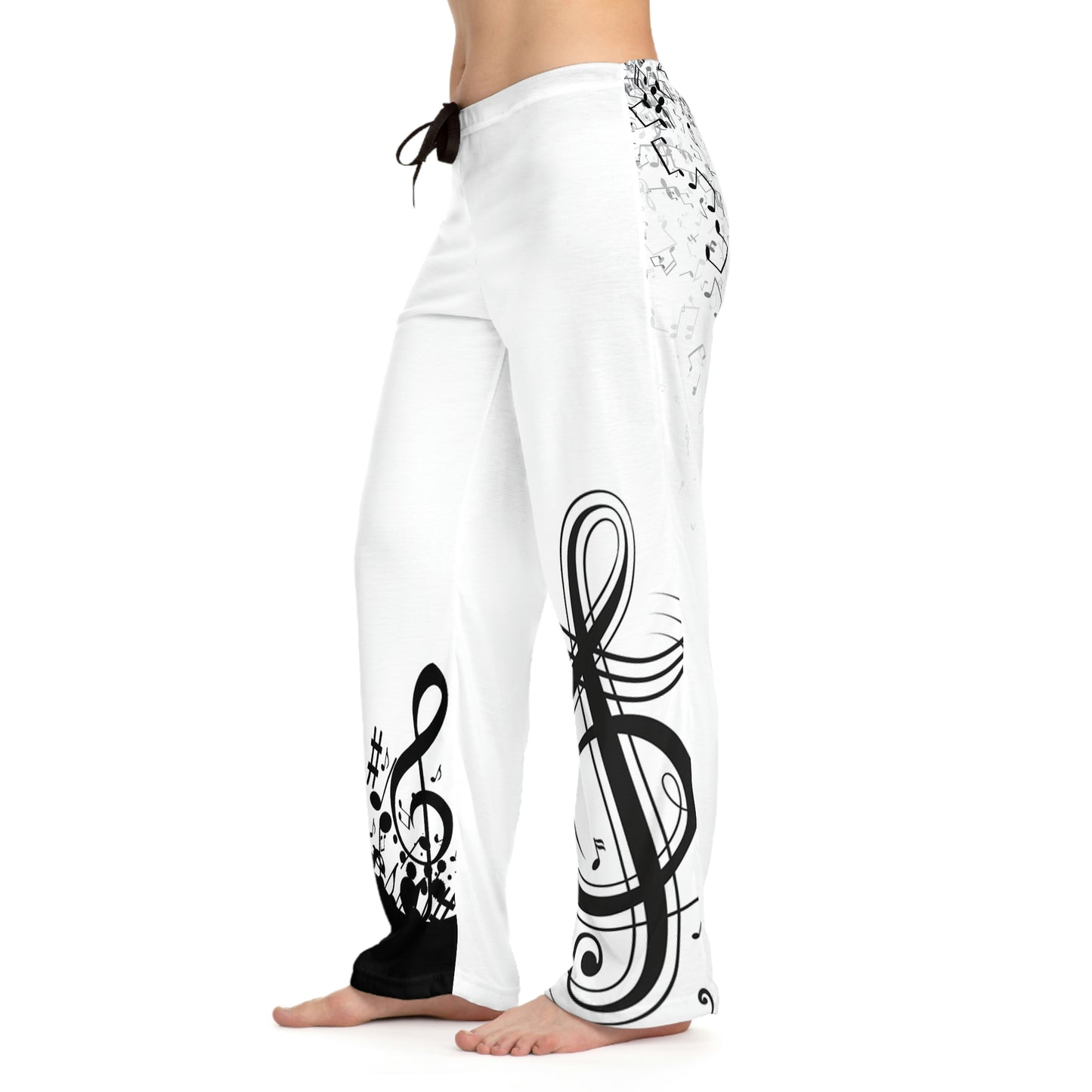 I Love Music Women's Pajama Pants (AOP)