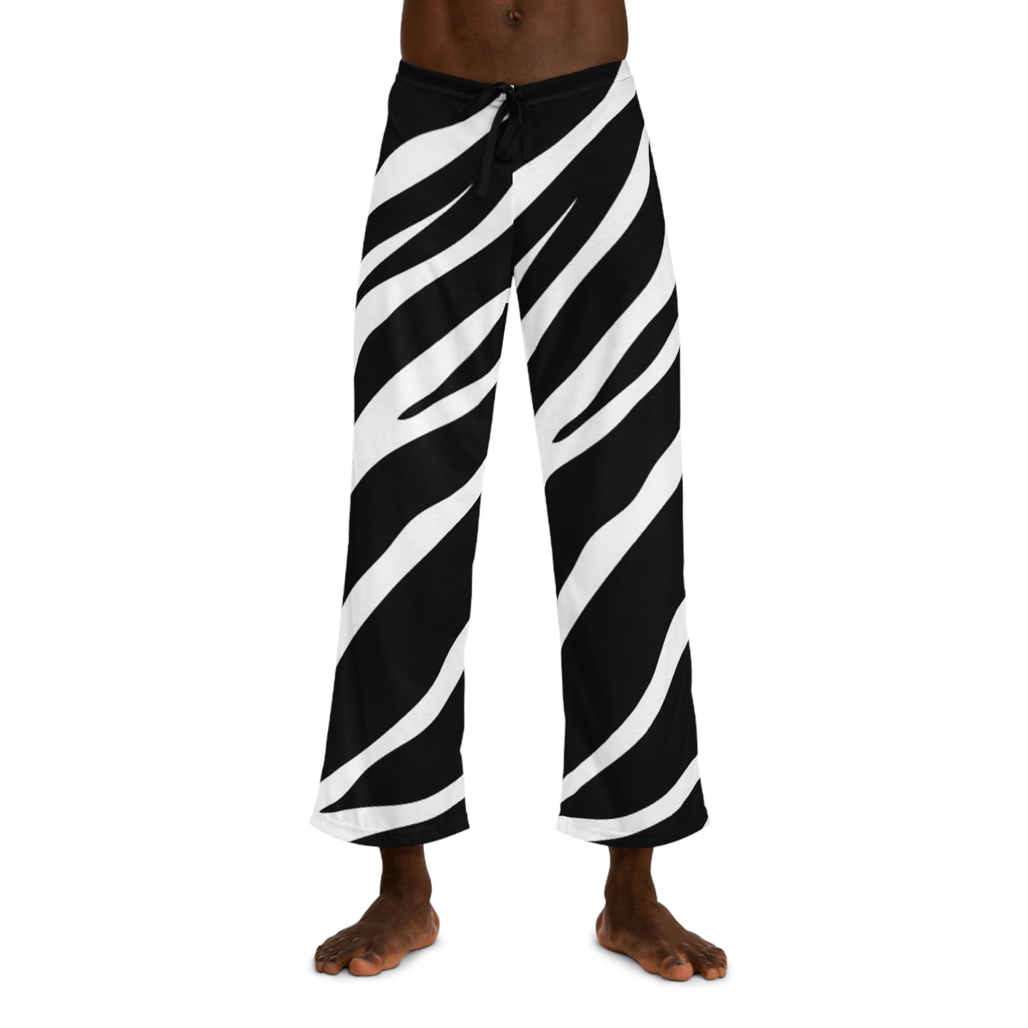 Zebra Print Men's Pajama Pants (AOP)