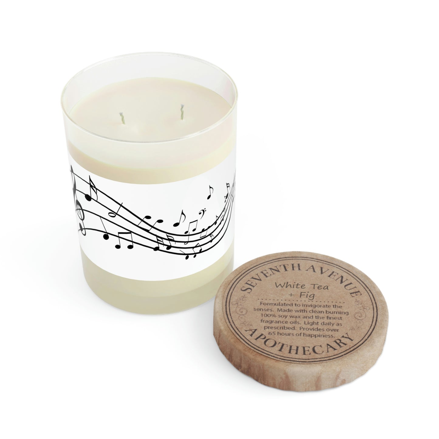 Music Lovers Scented Candle - Full Glass, 11oz