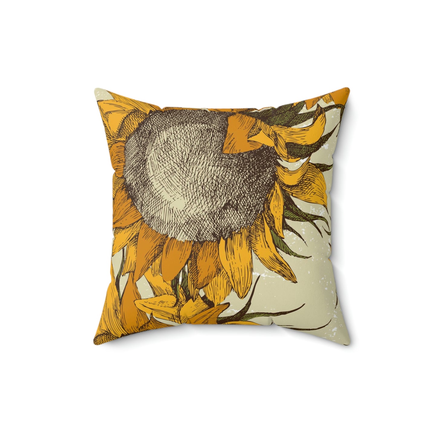 S U N fLowers Spun Polyester Square Pillow