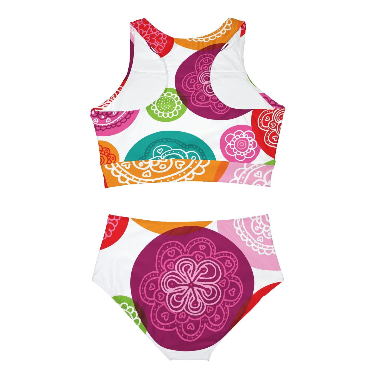 Flowers Sporty Bikini Set (AOP)