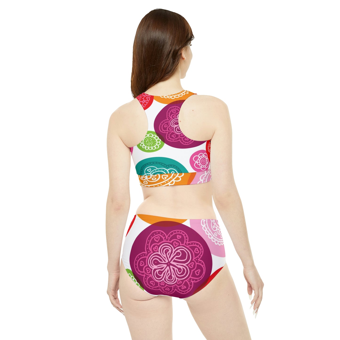 Flowers Sporty Bikini Set (AOP)