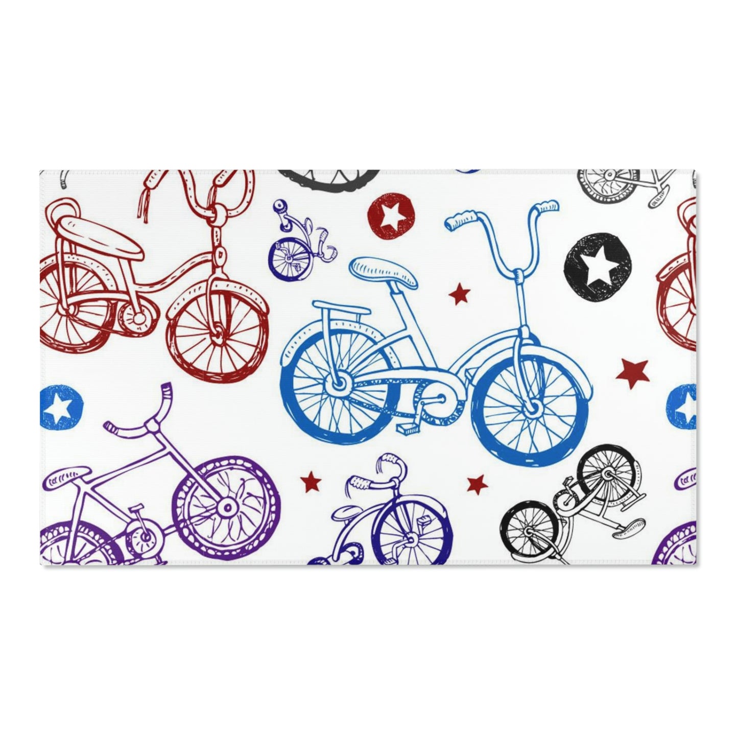 Bike Life Square Area Rugs