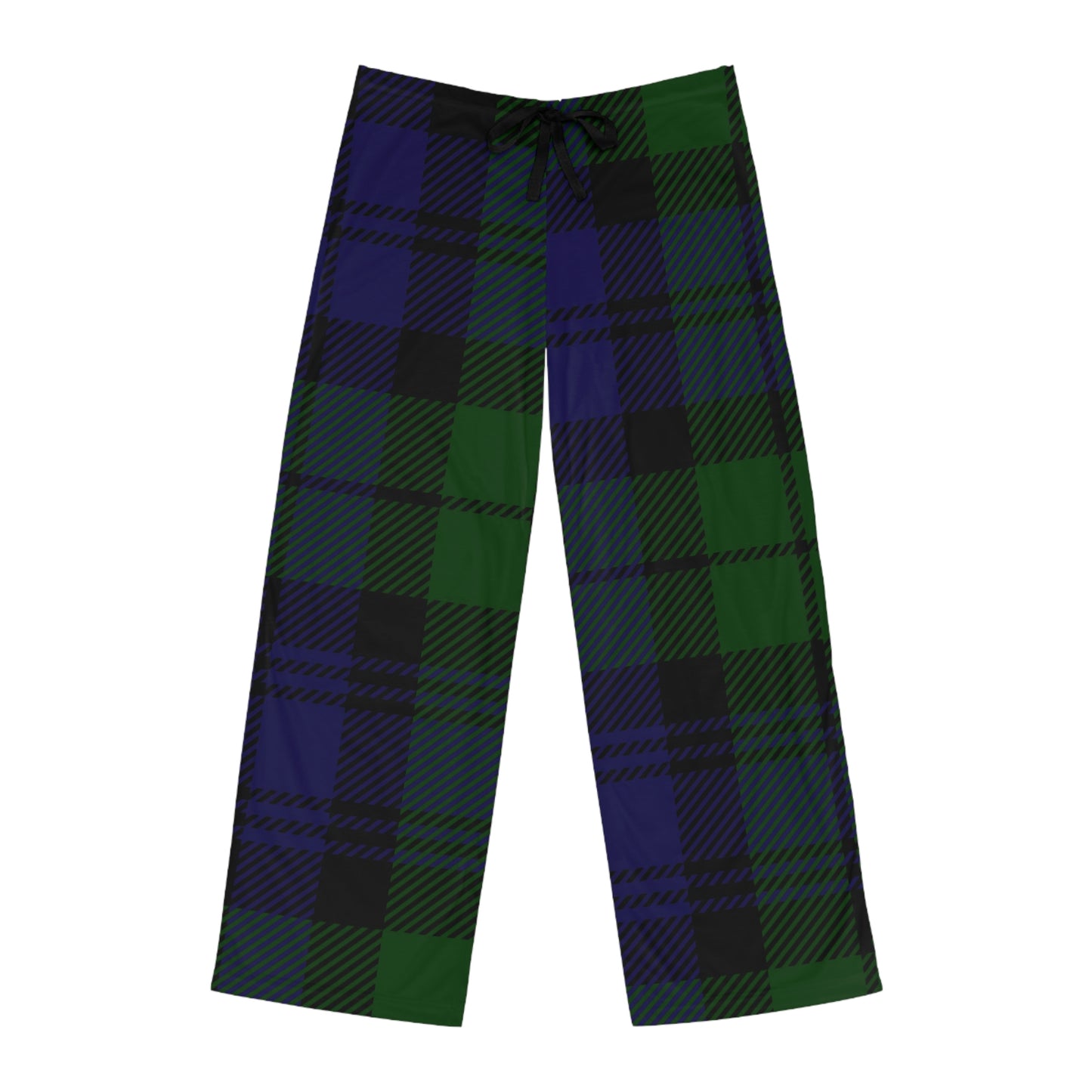 Blue Plaid Men's Pajama Pants (AOP)