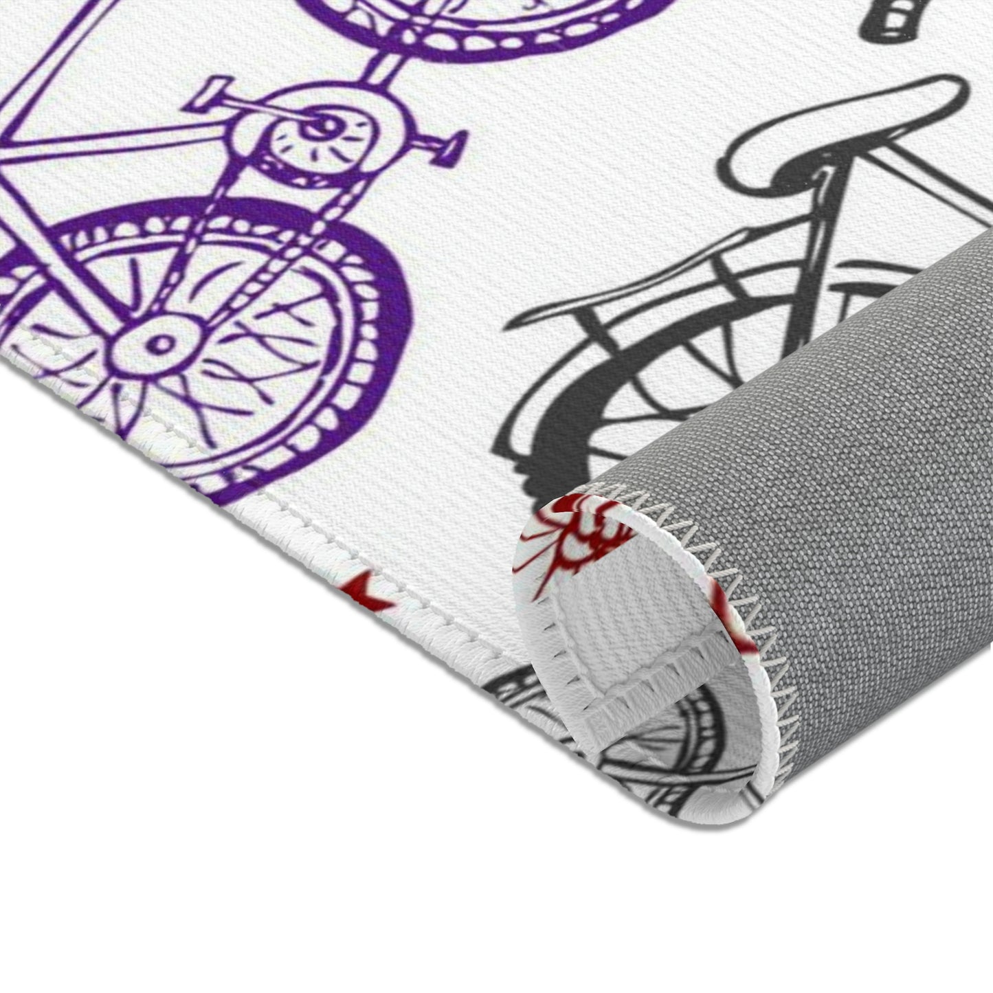 Bike Life Square Area Rugs