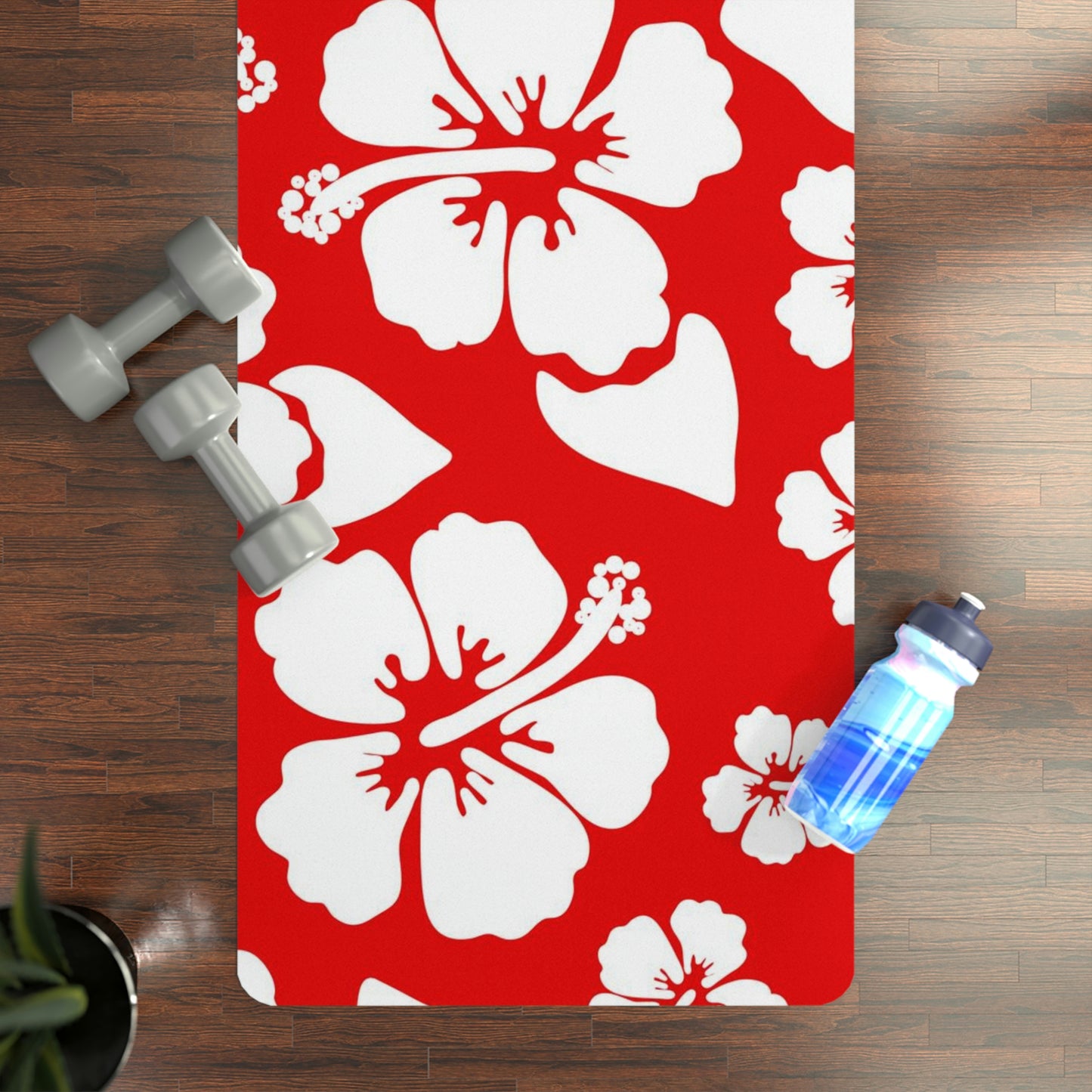 Hawaiian Print Rubber Yoga Mat