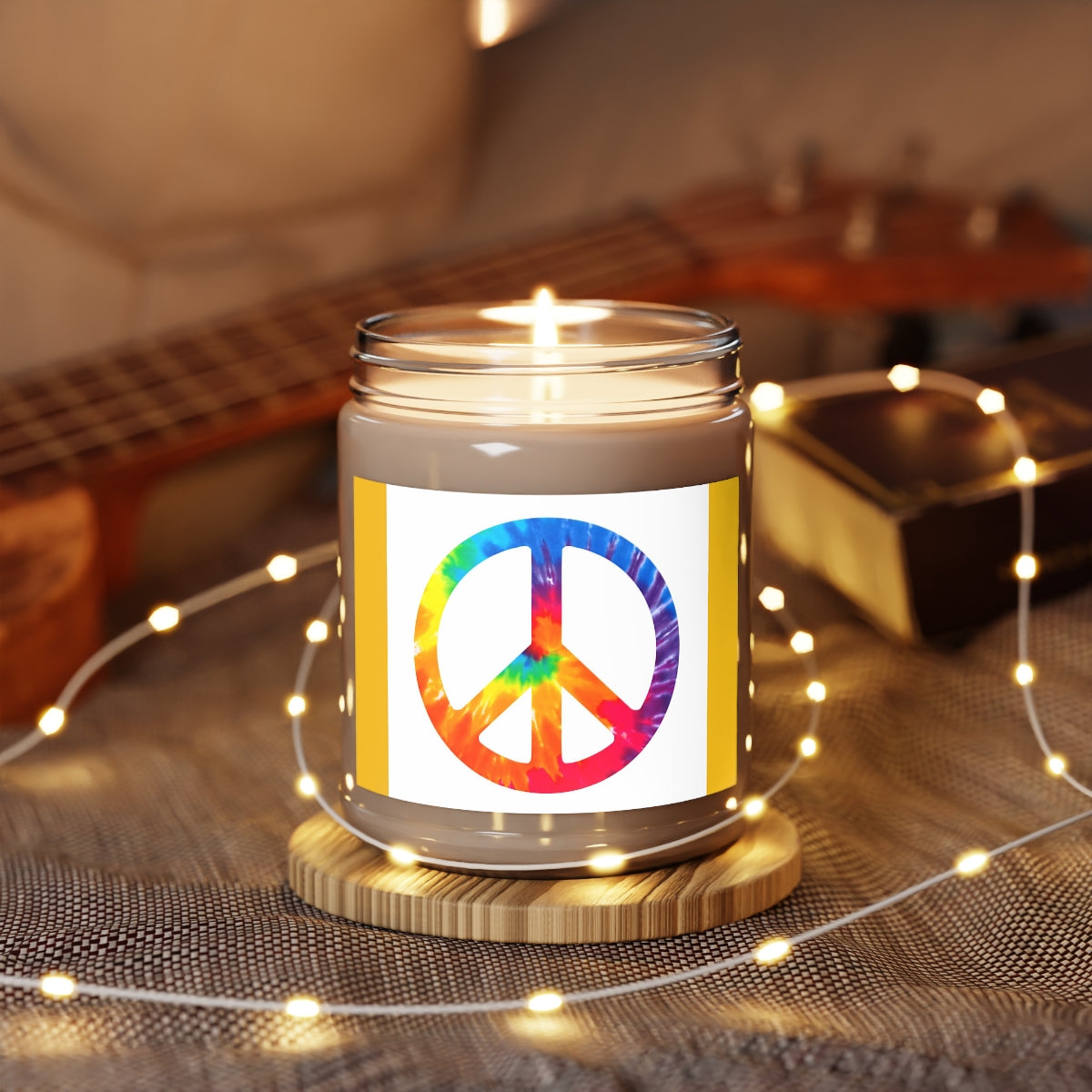 Peace Colorful Swirl Scented Candles, 9oz