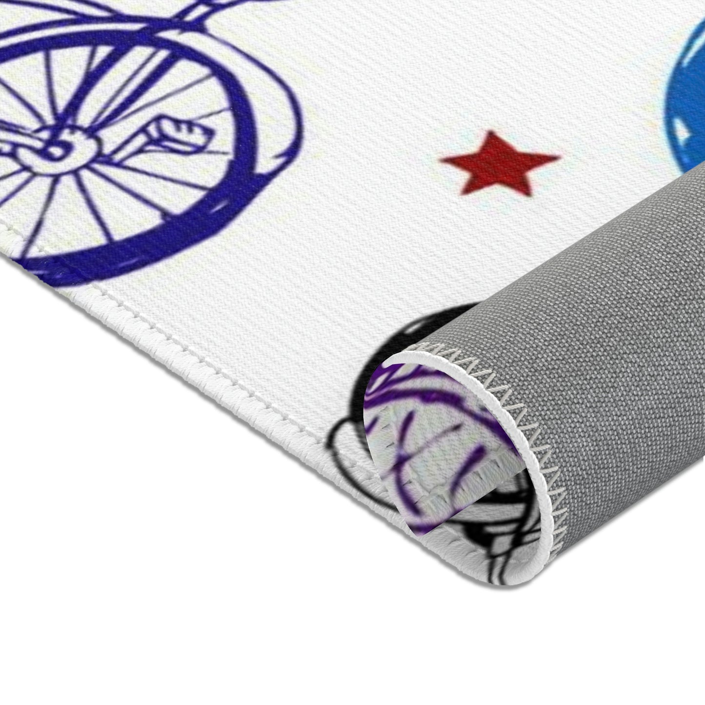 Bike Life Square Area Rugs