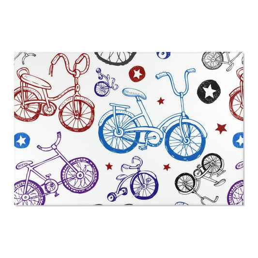 Bike Life Square Area Rugs