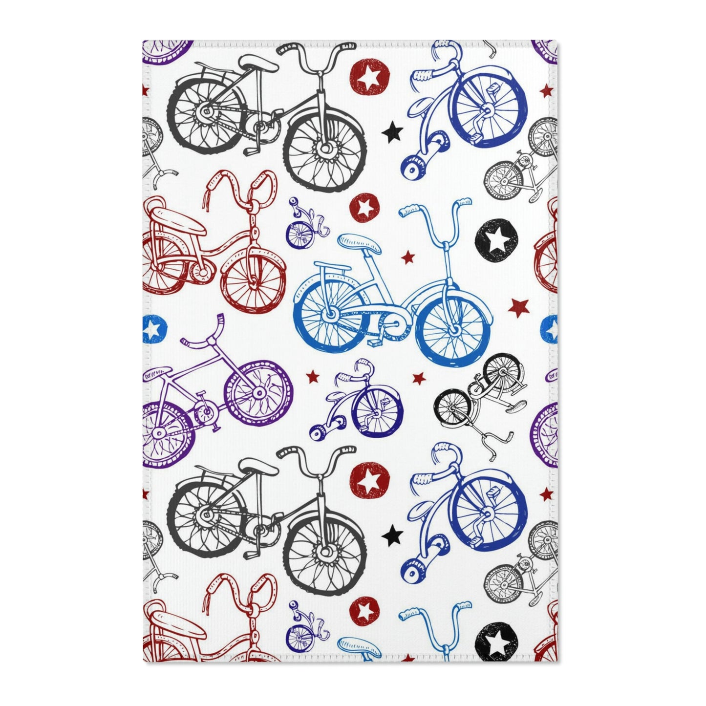 Bike Life Square Area Rugs