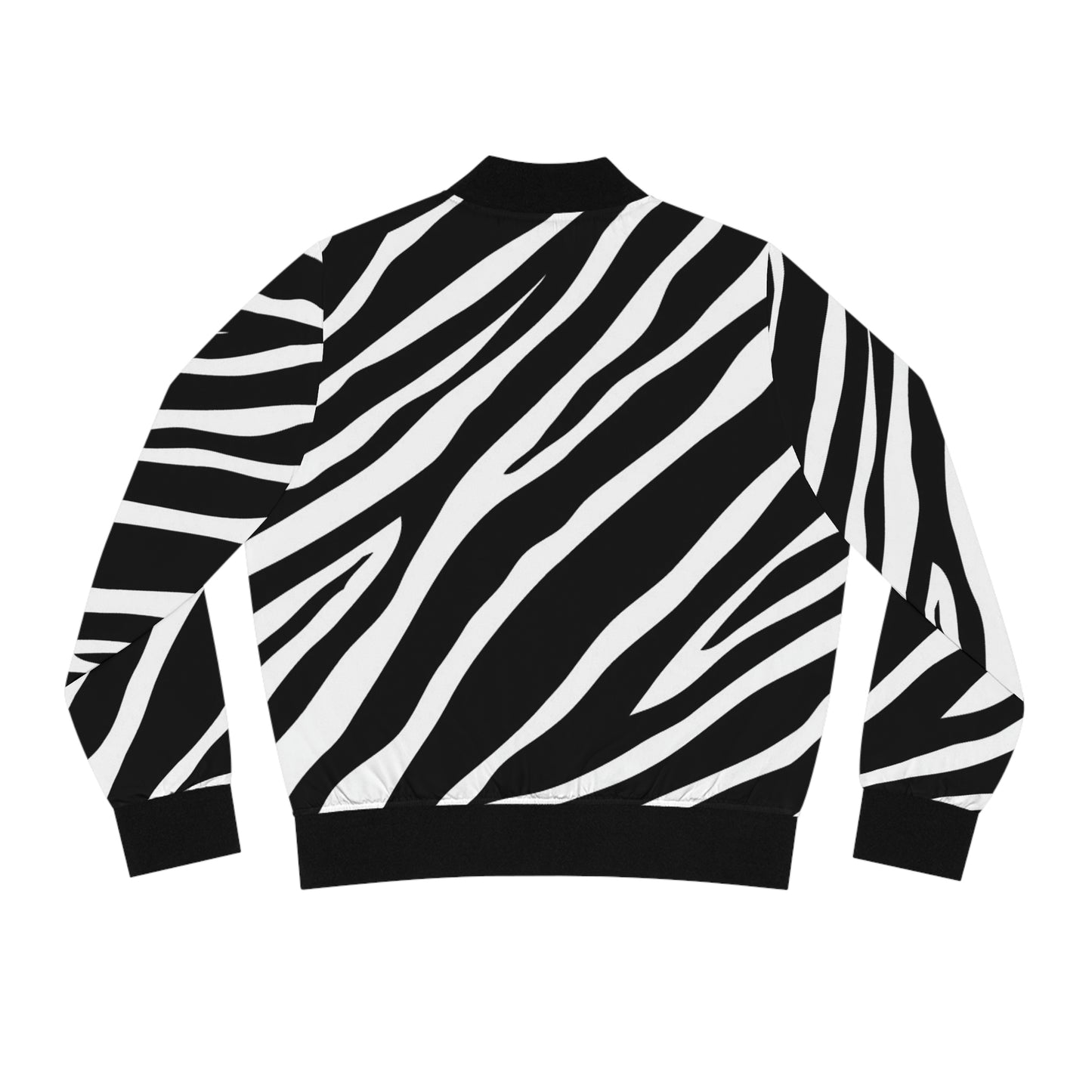 Zebra Print Women's Bomber Jacket (AOP)