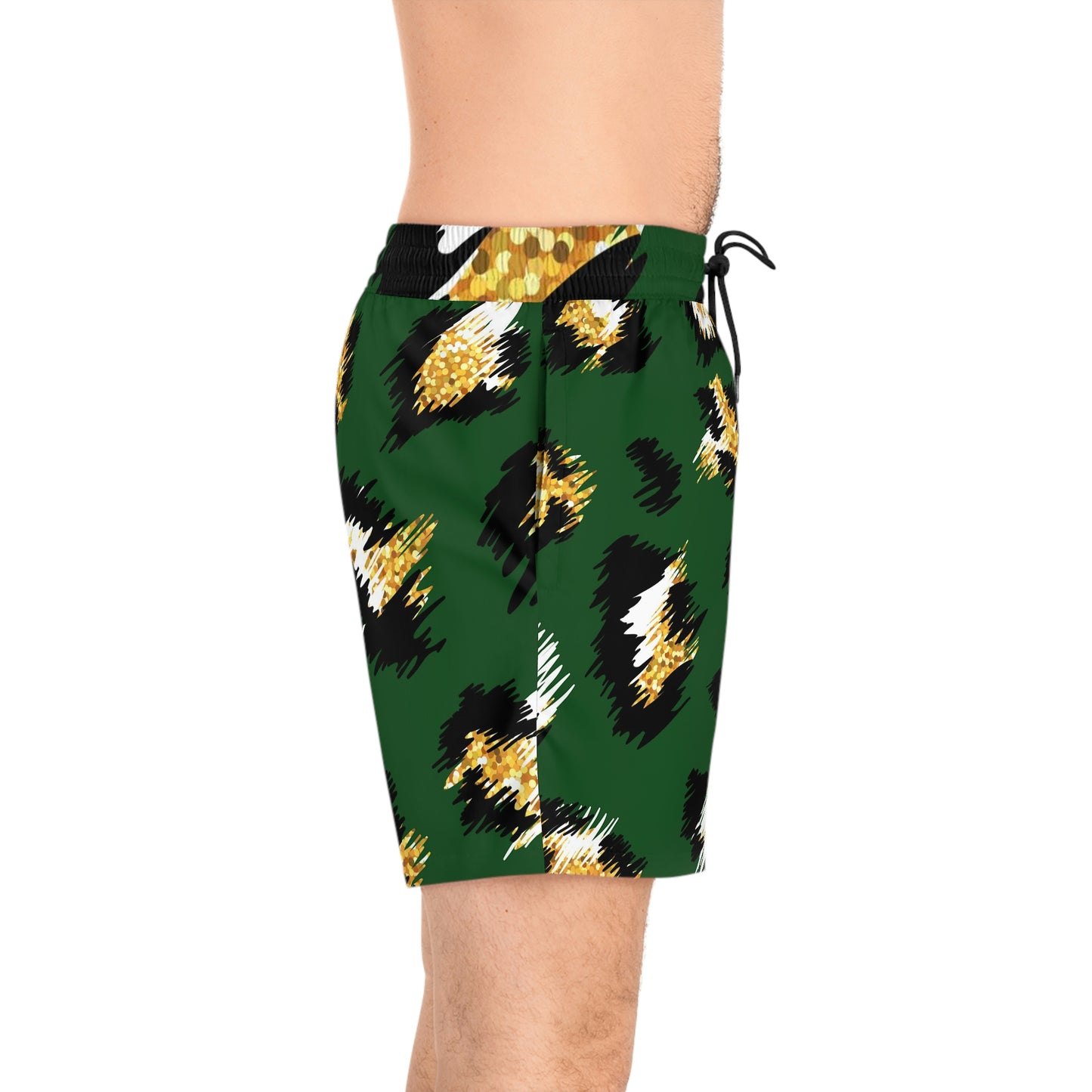 African Print Men's Mid-Length Swim Shorts (AOP)