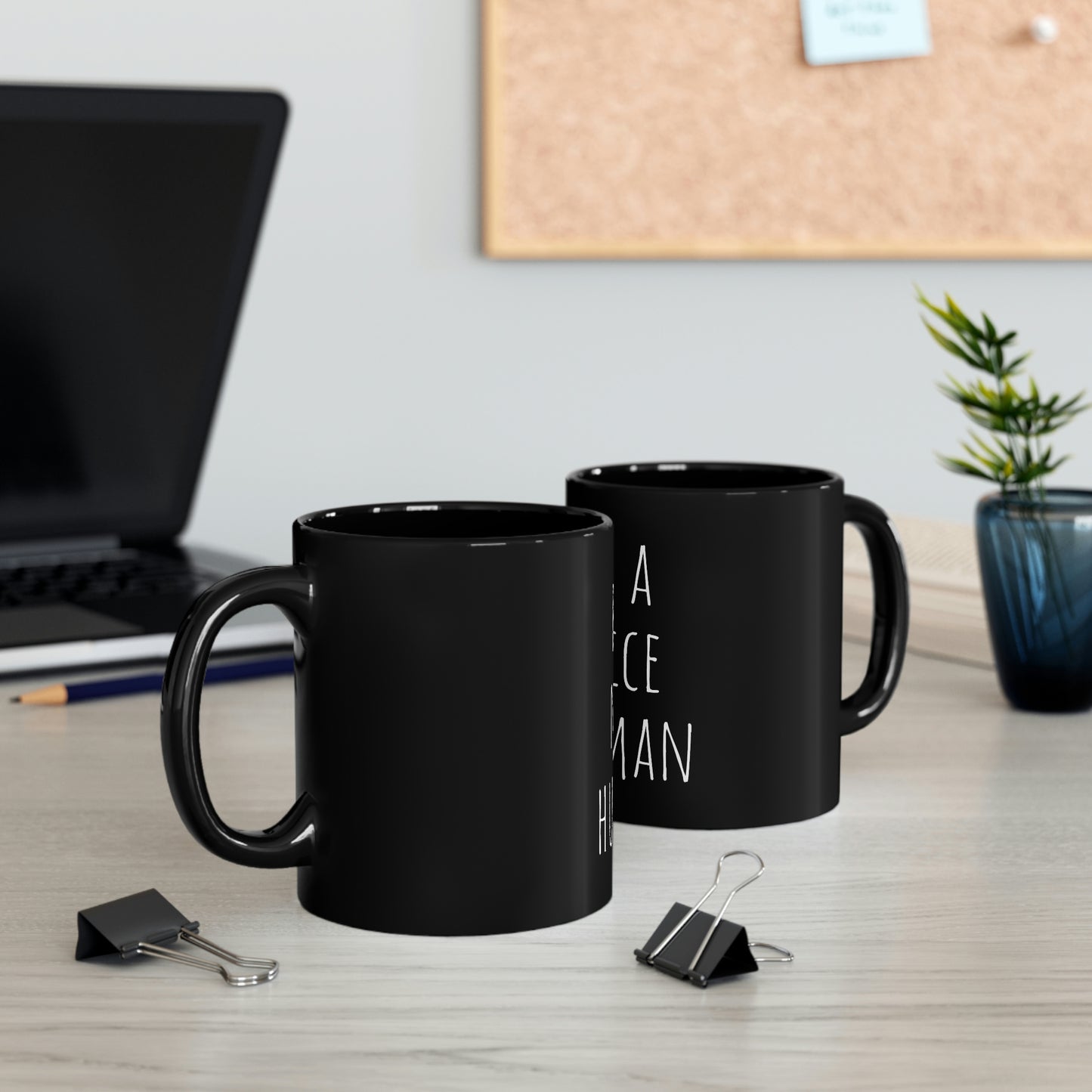 Be N I C E 11oz Black Mug