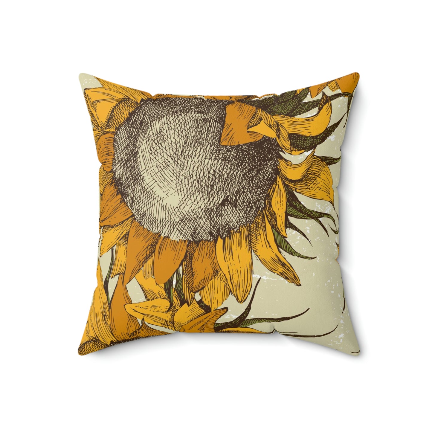 S U N fLowers Spun Polyester Square Pillow