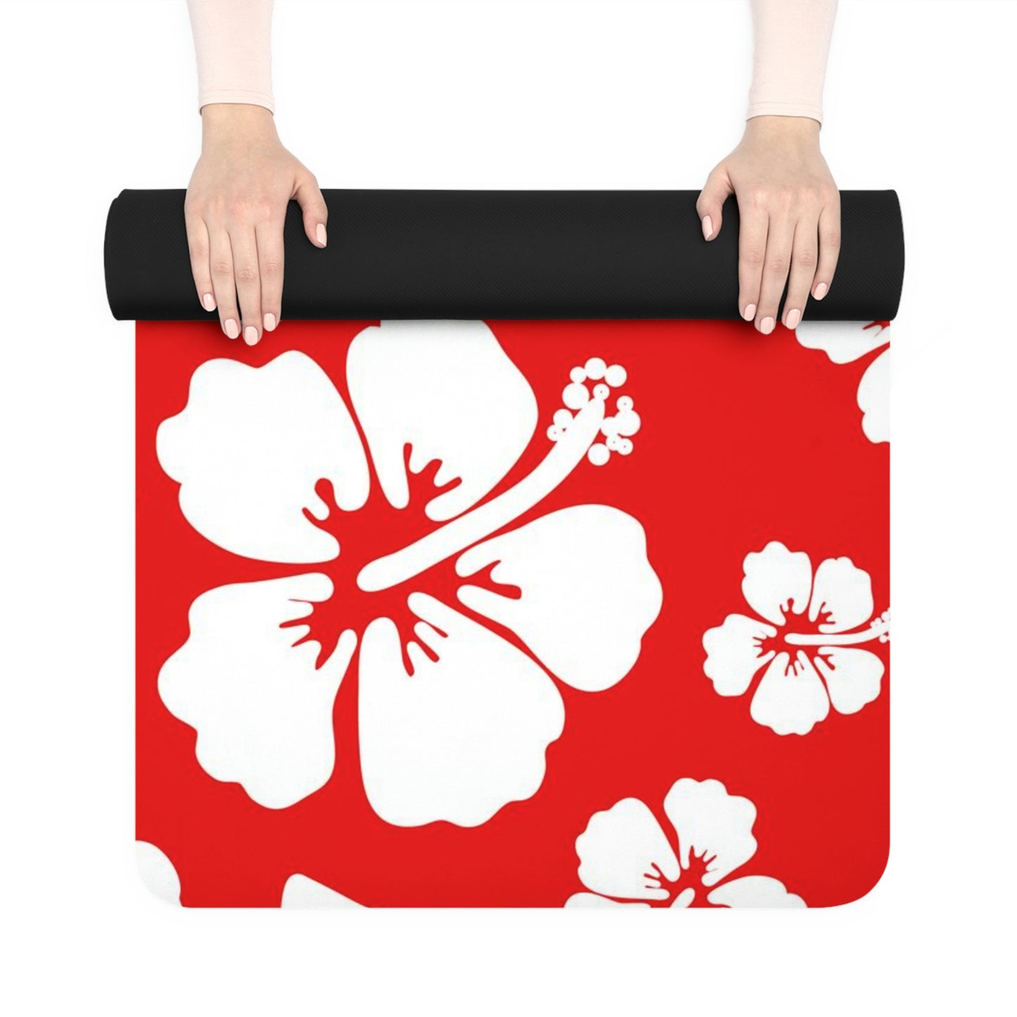 Hawaiian Print Rubber Yoga Mat