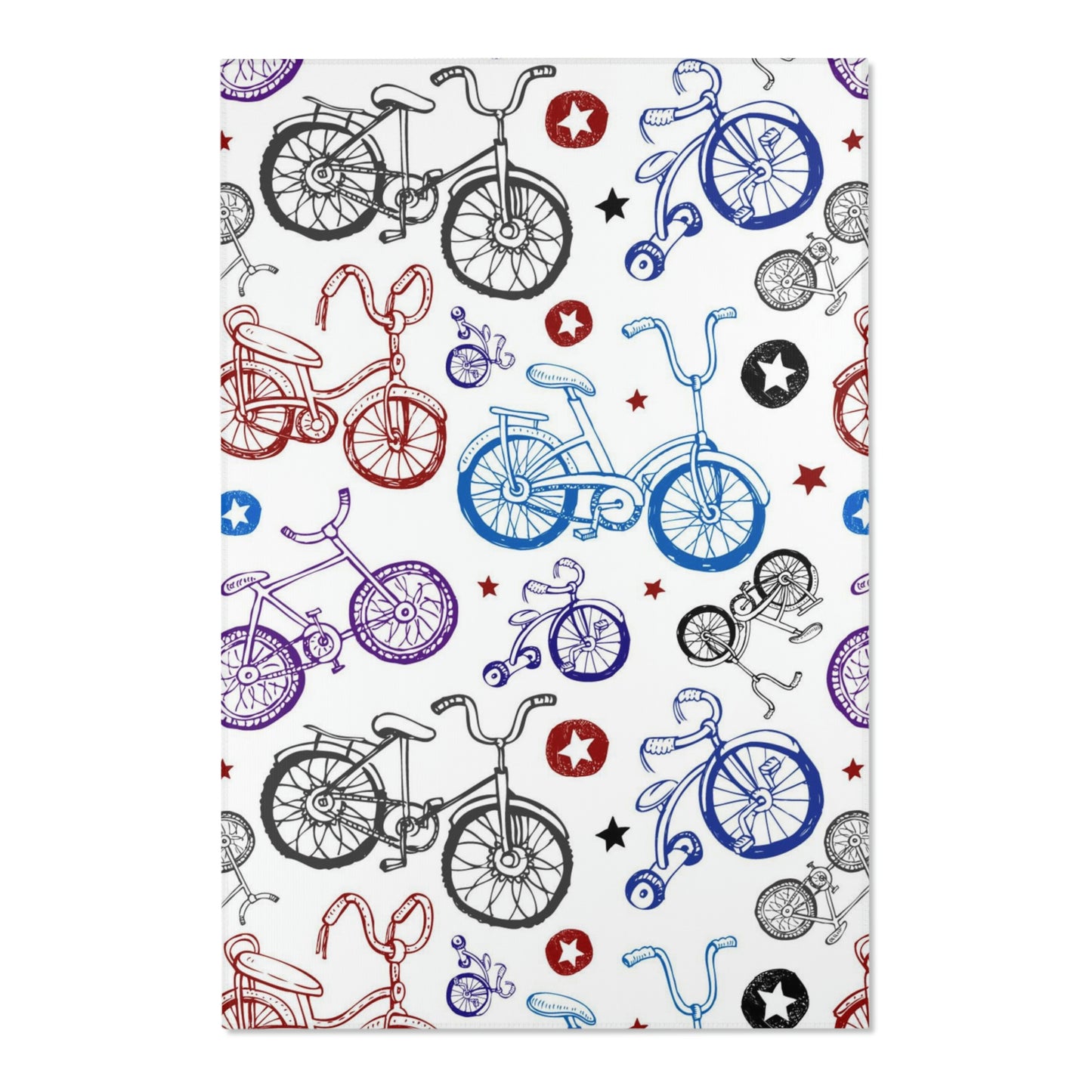 Bike Life Square Area Rugs