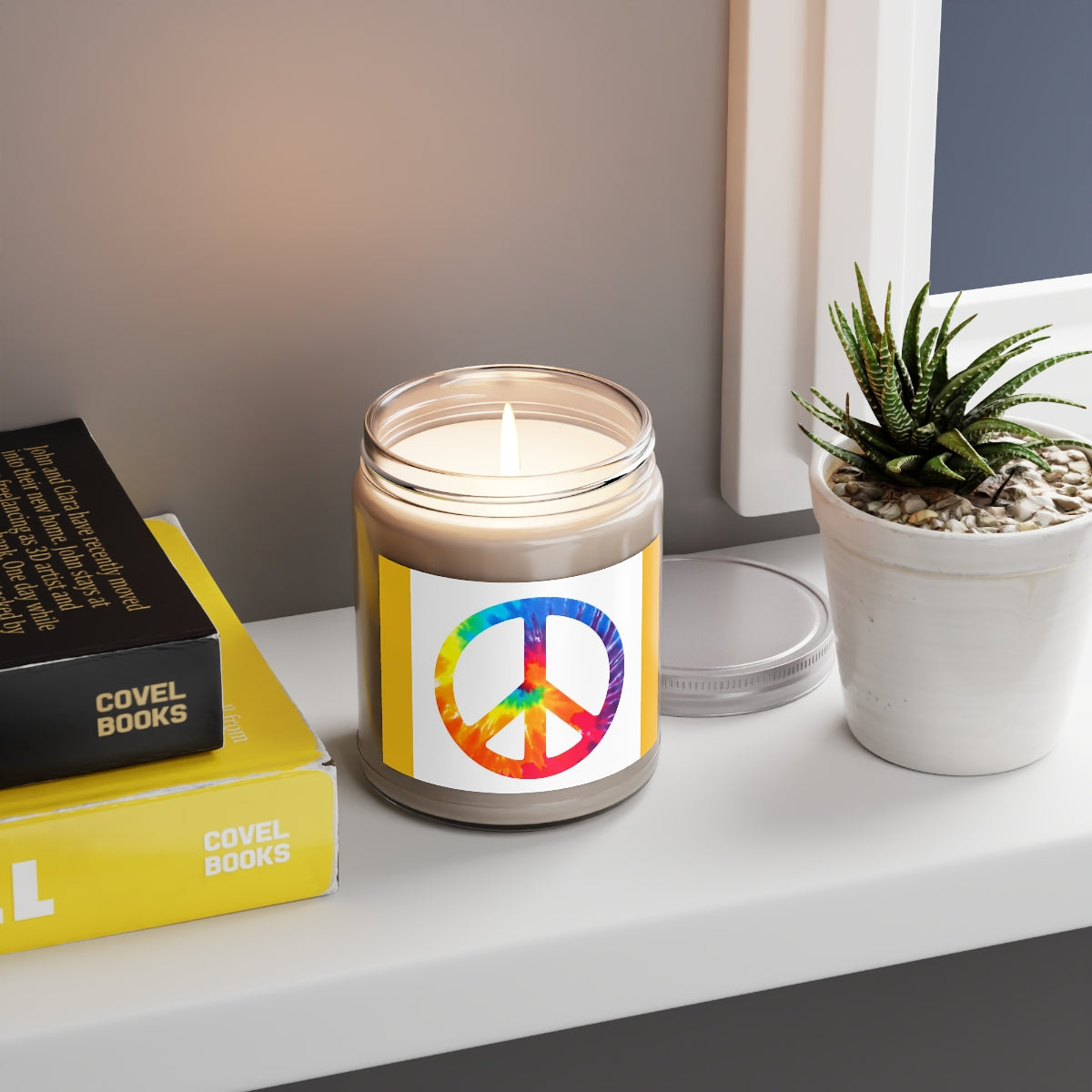 Peace Colorful Swirl Scented Candles, 9oz